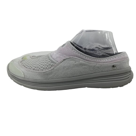 BZees Serenity Slip On Gray Comfort Shoes Size 10 Mule Clog Faux Fur Tennis - Picture 6 of 10